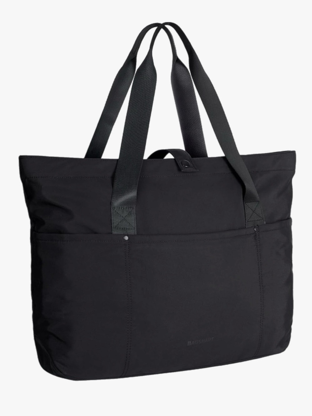 NWT BAGSMART Foldable Tote Bag Water Resistant Large Shoulder Bag Black